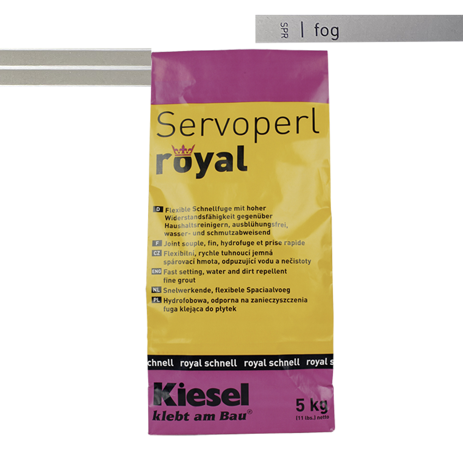 Tegelvoegmortel voor vloertegels, wandtegels en mozaïektegels Servoperl royal 5KG