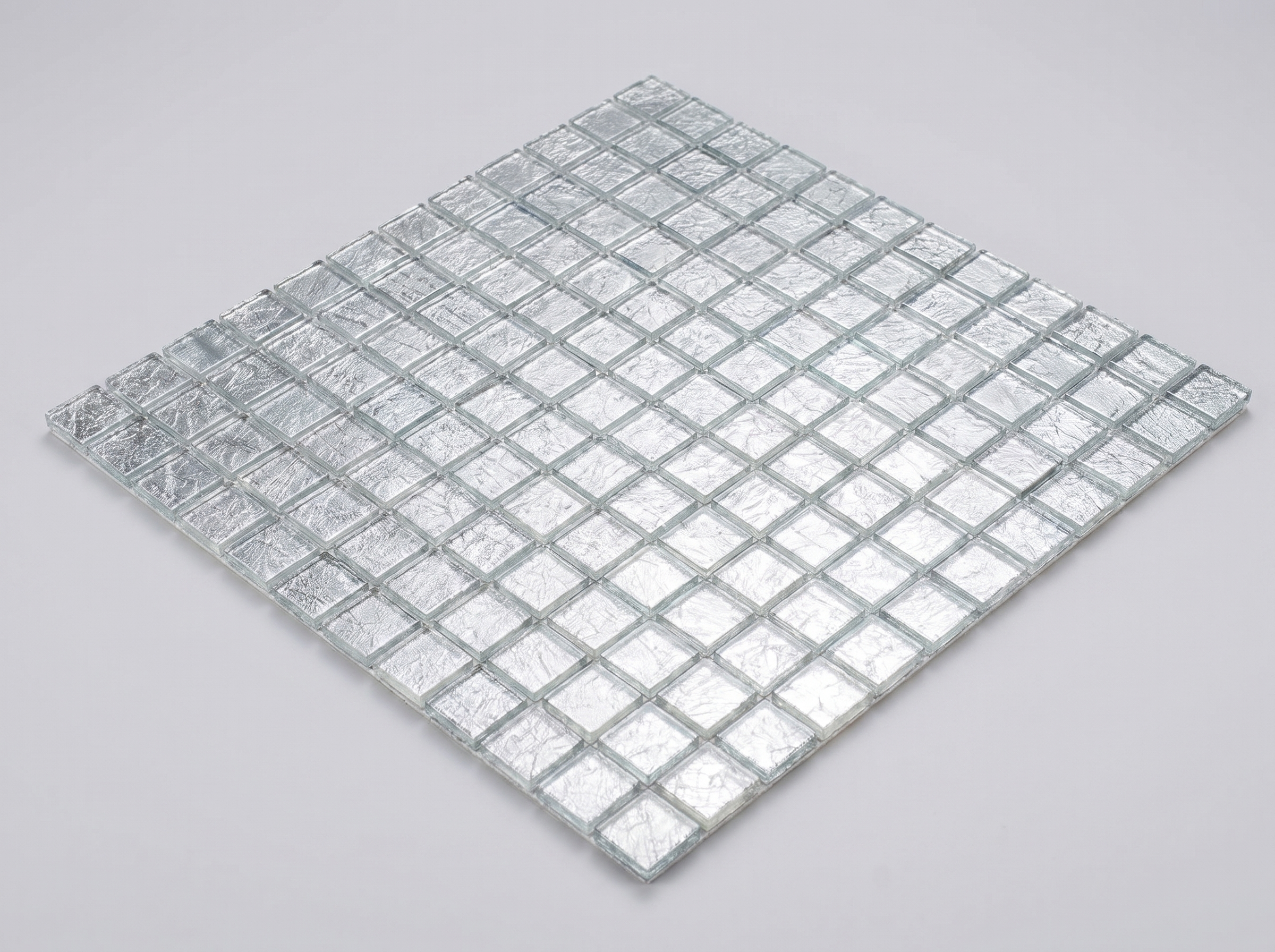 Glasmozaïek Galaxina zilver metaal effect 1 mat
