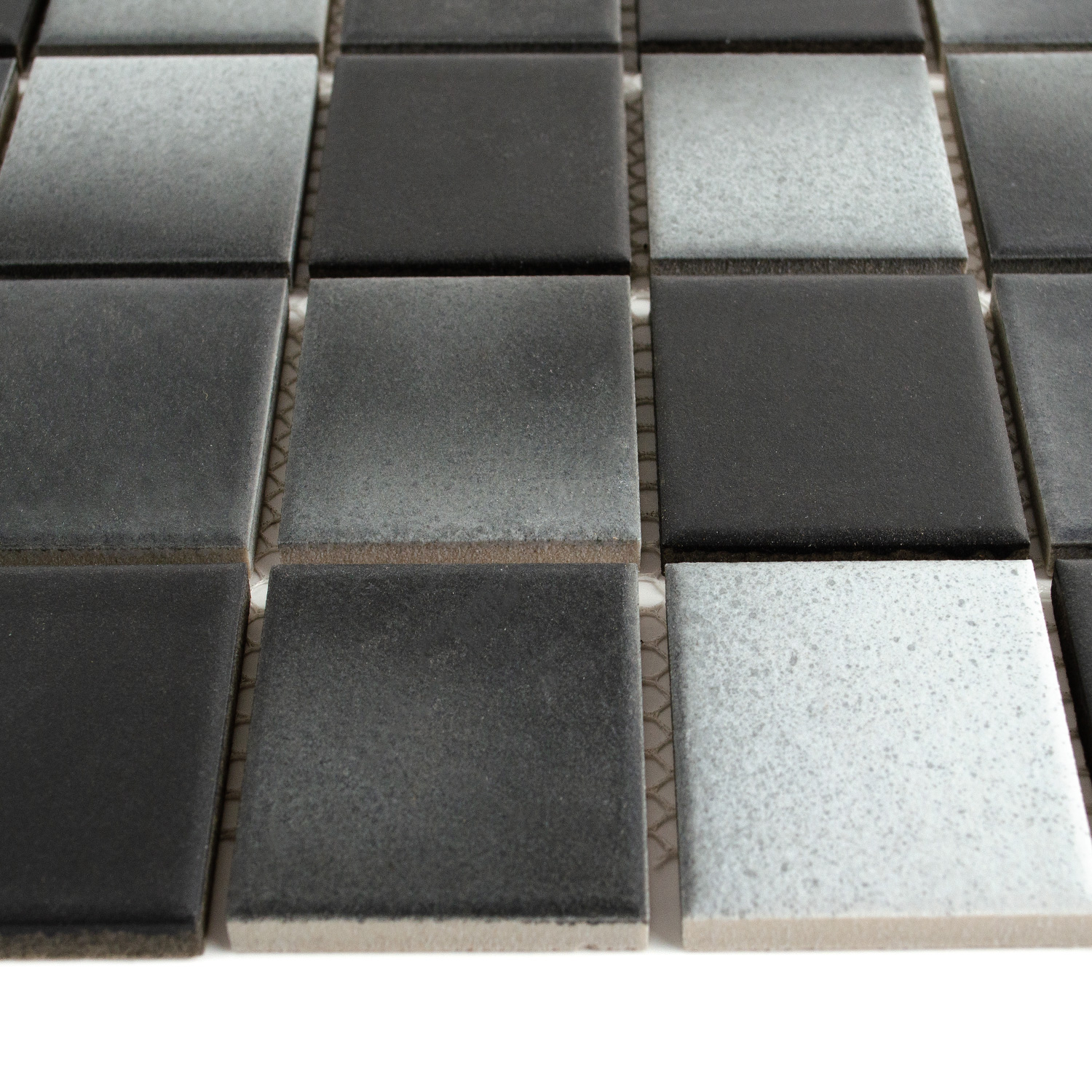 Keramikmosaik Terrakotta Schwarz mix Kathi Mosaikfliese 1 Matte-BEN10224.2