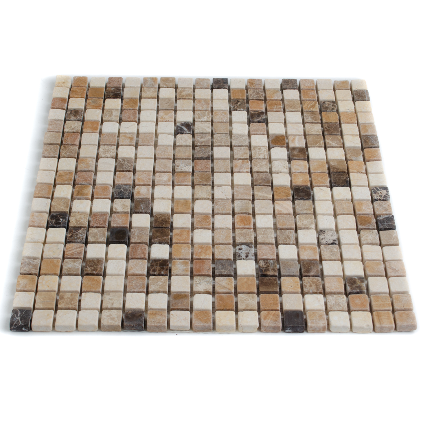 Natursteinmosaik Marmormosaik Matt Cremamix Braunmix Nadja-BEN10272