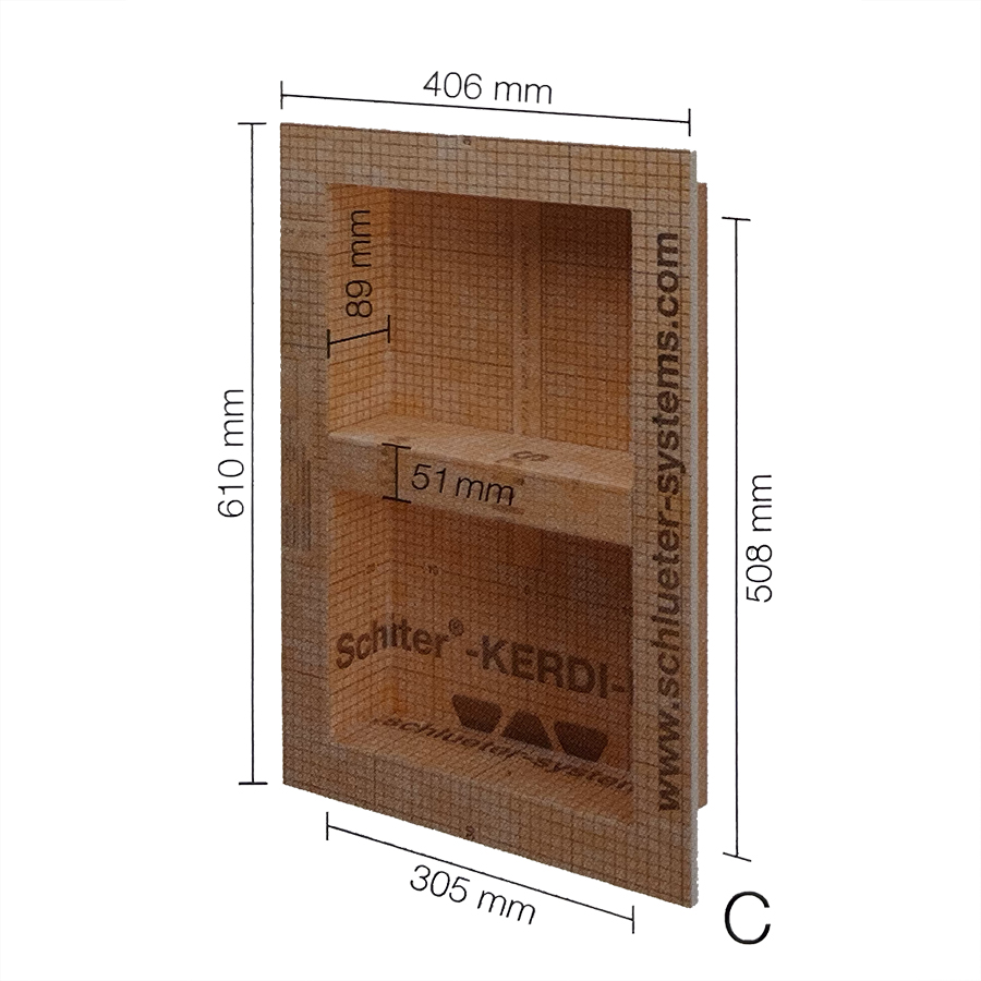 Wandnische Befliesbare-Wandnischen Duschablagen Ablagesystem Schlüter KERDI-BOARD-N-BEN10028.2