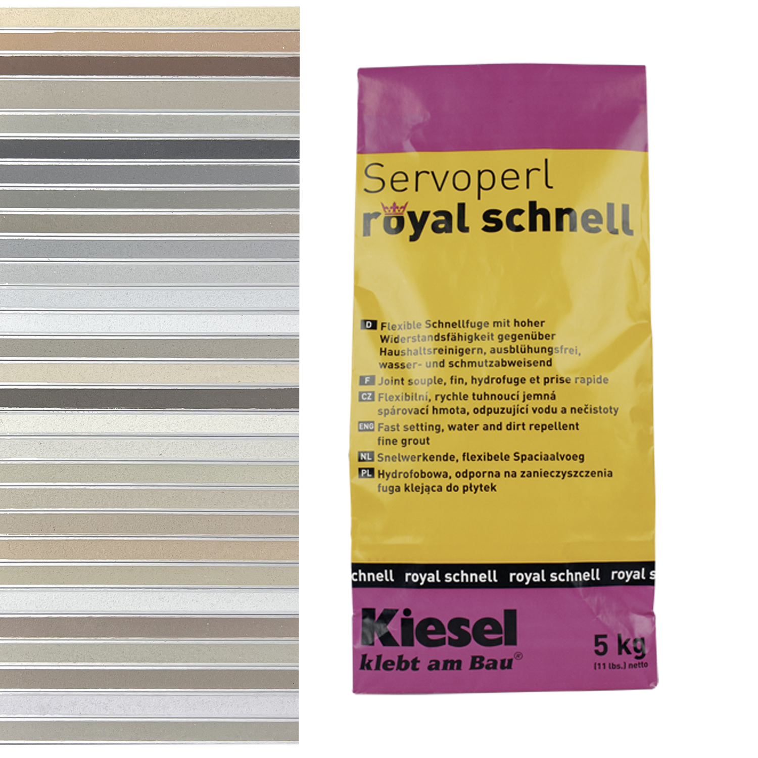 Fliesenfugen für Bodenfliesen Wandfliesen und Mosaikfliesen Servoperl royal schnell 5KG-BEN10013M Fliesenfugen für Bodenfliesen Wandfliesen und Mosaikfliesen Servoperl royal schnell 5KG-BEN10013M
