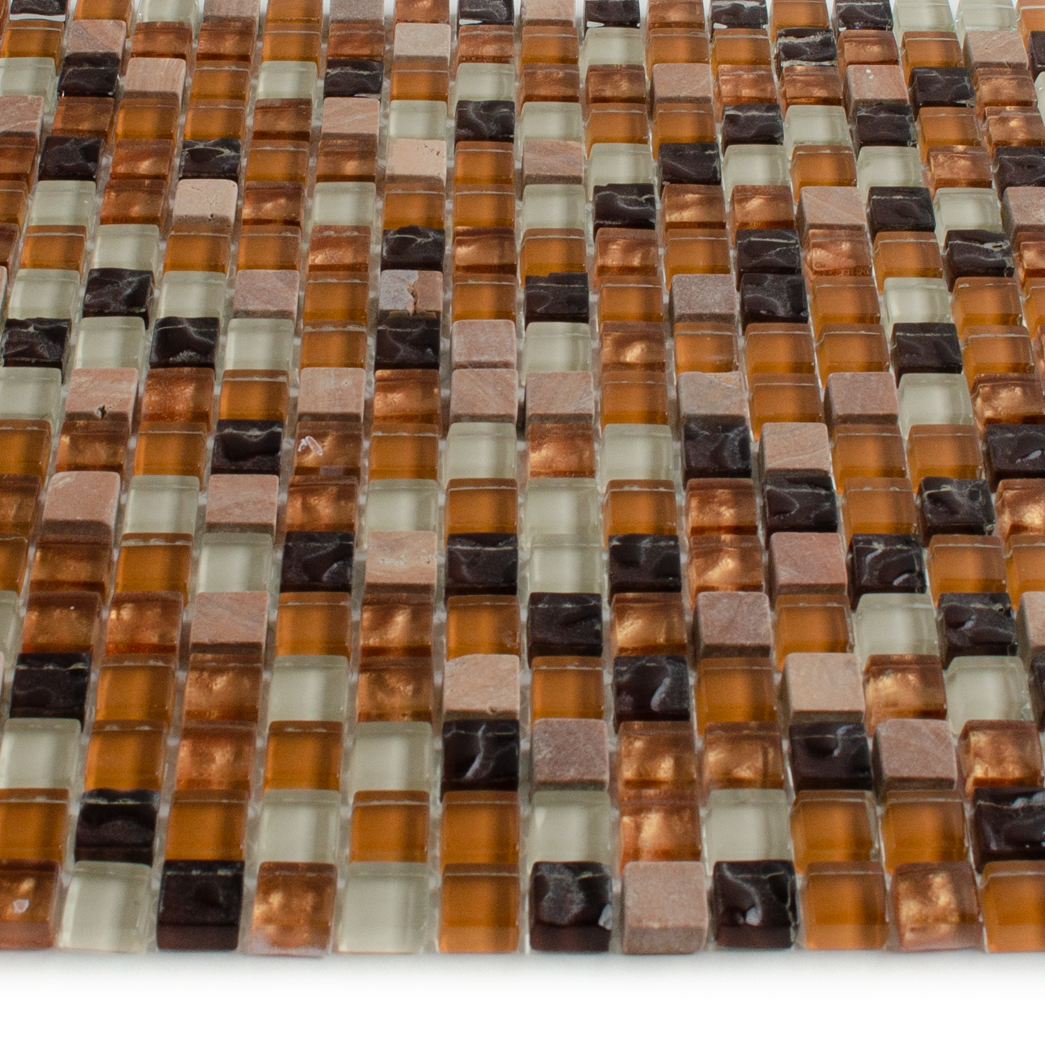 Glas Naturstein Mosaik Noa Gold Braun-BEN10393
